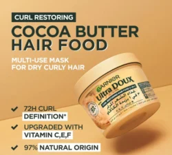 Garnier Ultra Doux Hair Food Mask Cocoa Butter - 390ml - Image 2